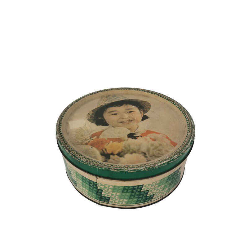 民俗老物件老饼干盒点心盒铁皮盒7080年代怀旧收藏农家乐民宿摆件