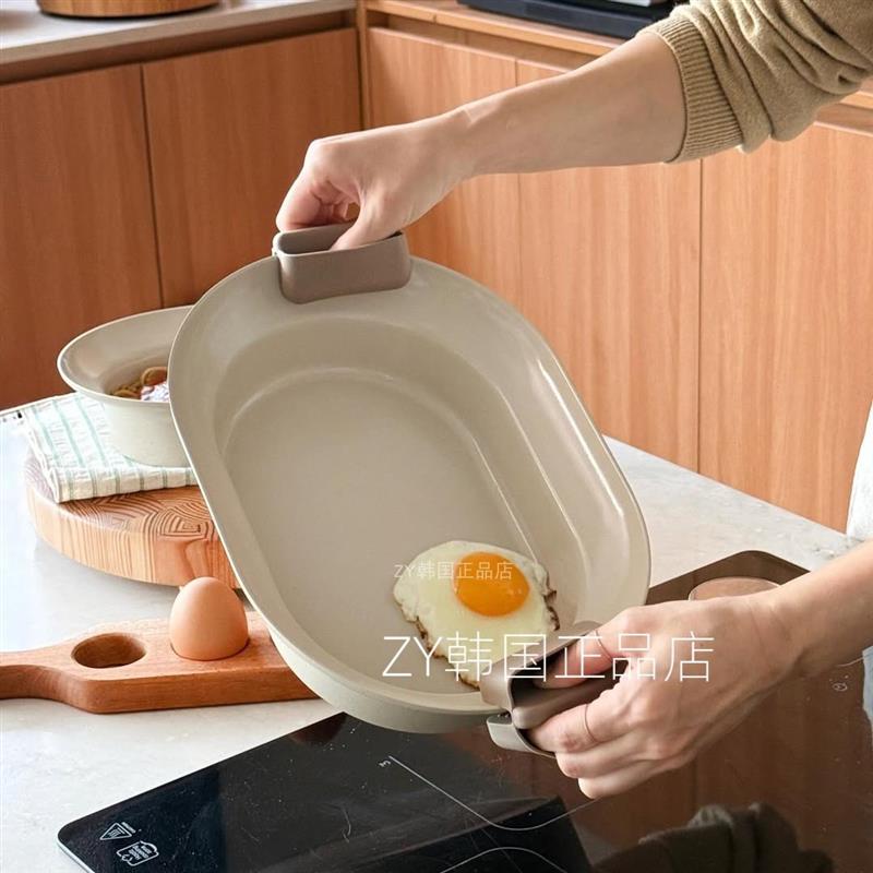 韩国进口简约多用途不沾锅汤芝士焗烤饭烤盘烤箱专用器皿陶瓷碗