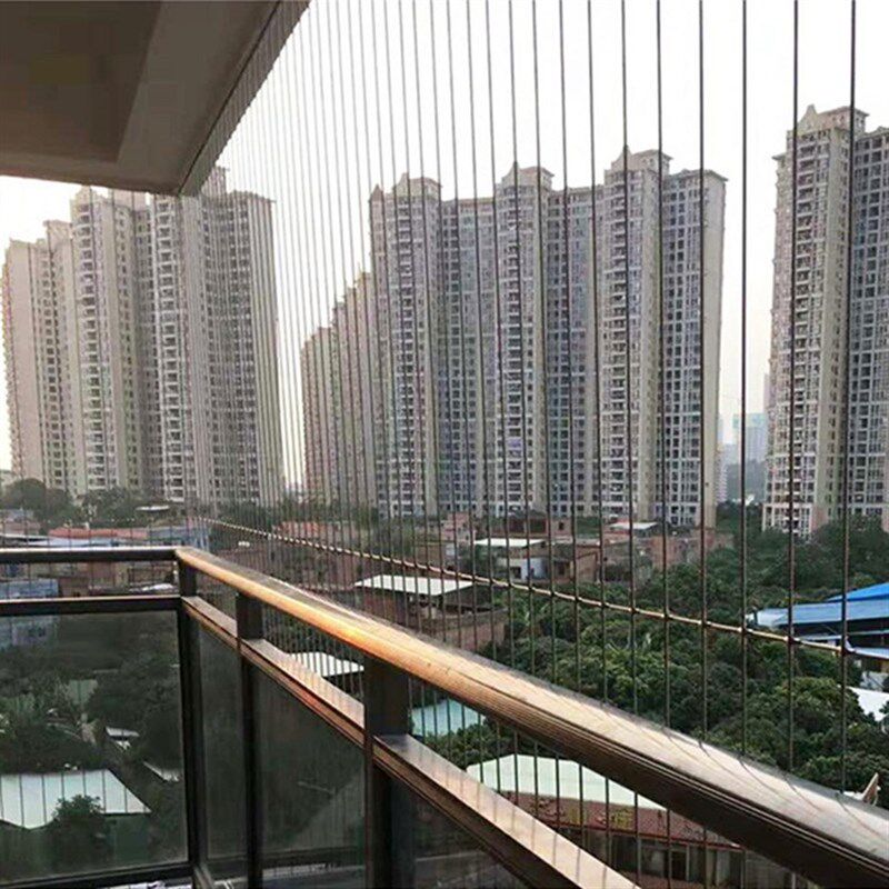 隐形防盗网阳台连廊隐形防护网学校宿舍防盗窗儿童安全网护栏安装