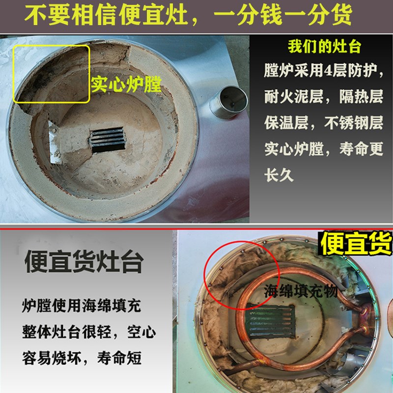 新型农村柴火灶烧木柴家用不锈钢大锅台土灶台移动地锅炉灶双灶锅