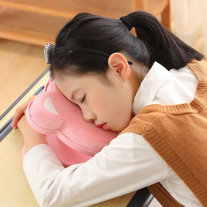 小学生折叠午睡枕趴睡枕儿童教室午休神器夏季冰丝趴桌子睡觉抱枕