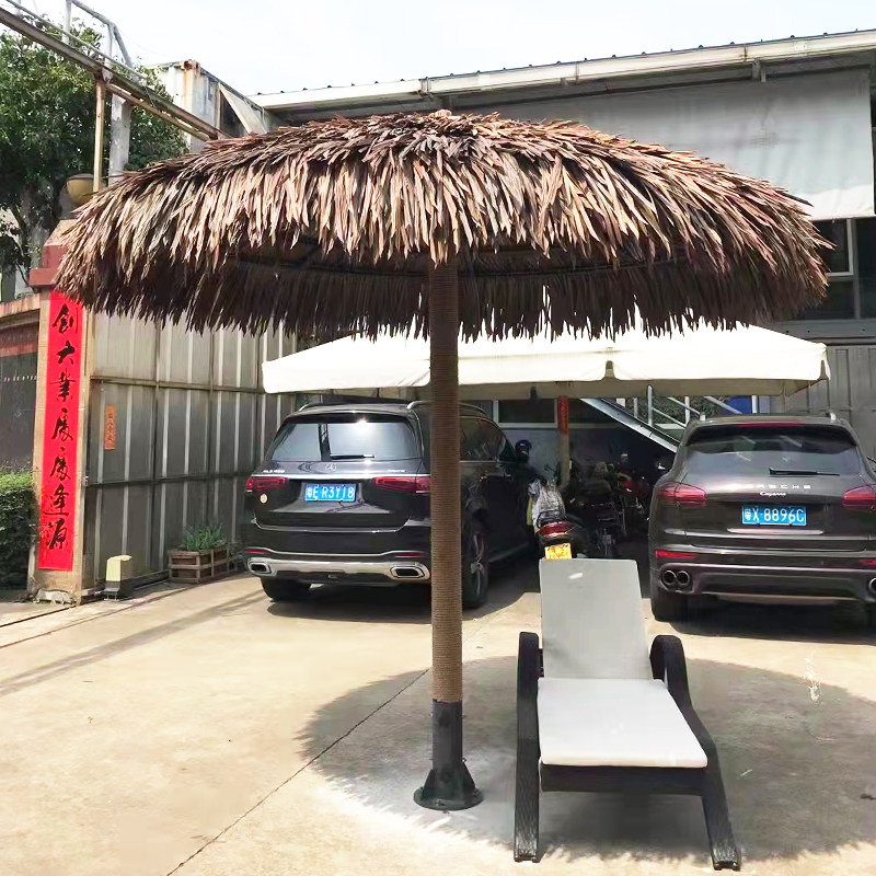 户外稻草伞沙滩伞仿真茅草大伞蘑菇伞芦苇伞凉亭景观伞农庄毛草伞