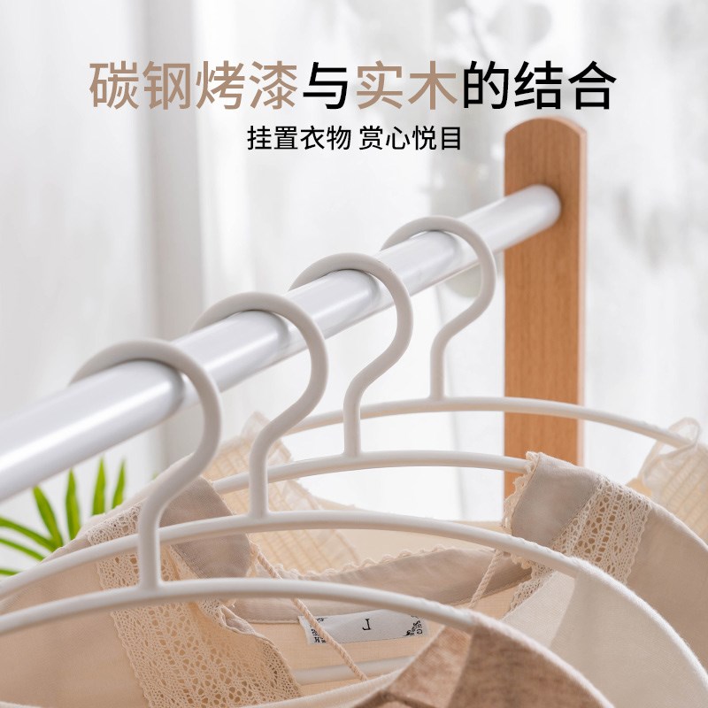 实木挂衣架落地卧室内晾衣架阳台家用榉木衣架凉衣挂杆简易衣帽架