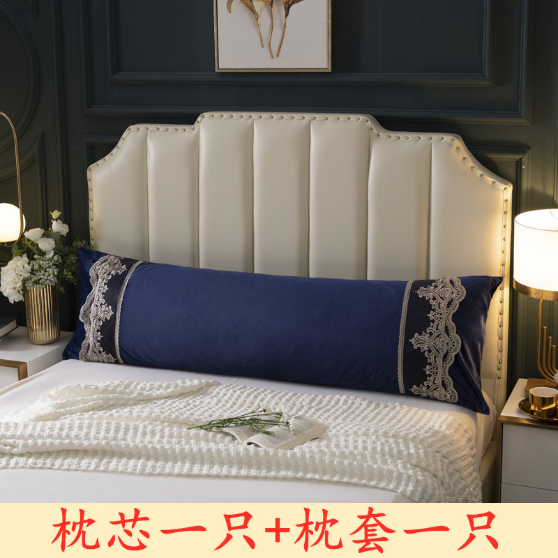 送水晶绒枕套情侣枕珊瑚绒加长大枕芯冬季法莱绒1.5m床双人枕头
