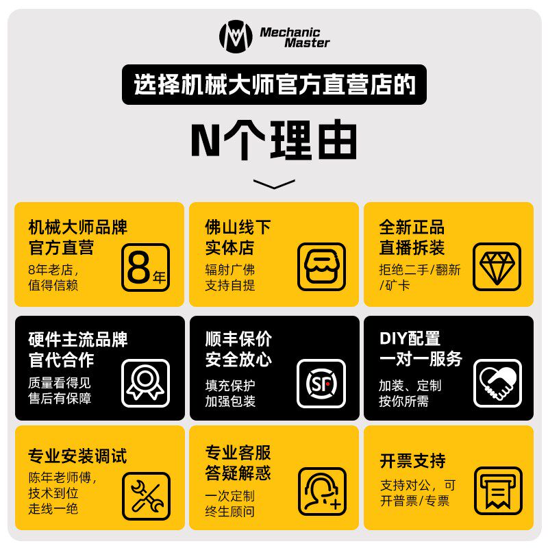 机械大师C25Plus全塔风冷手提便携ATX电源迷你台式ITX铝电脑机箱