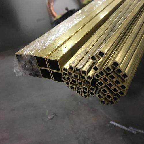 黄铜方管 黄铜扁管DIY饰品材料金属纯黄铜配件四方铜管 方形铜管