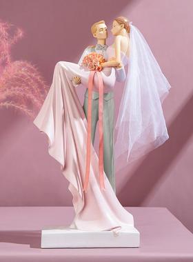 欧式结婚礼物送闺蜜一对情侣影楼装饰品新婚实用情人节婚房摆件