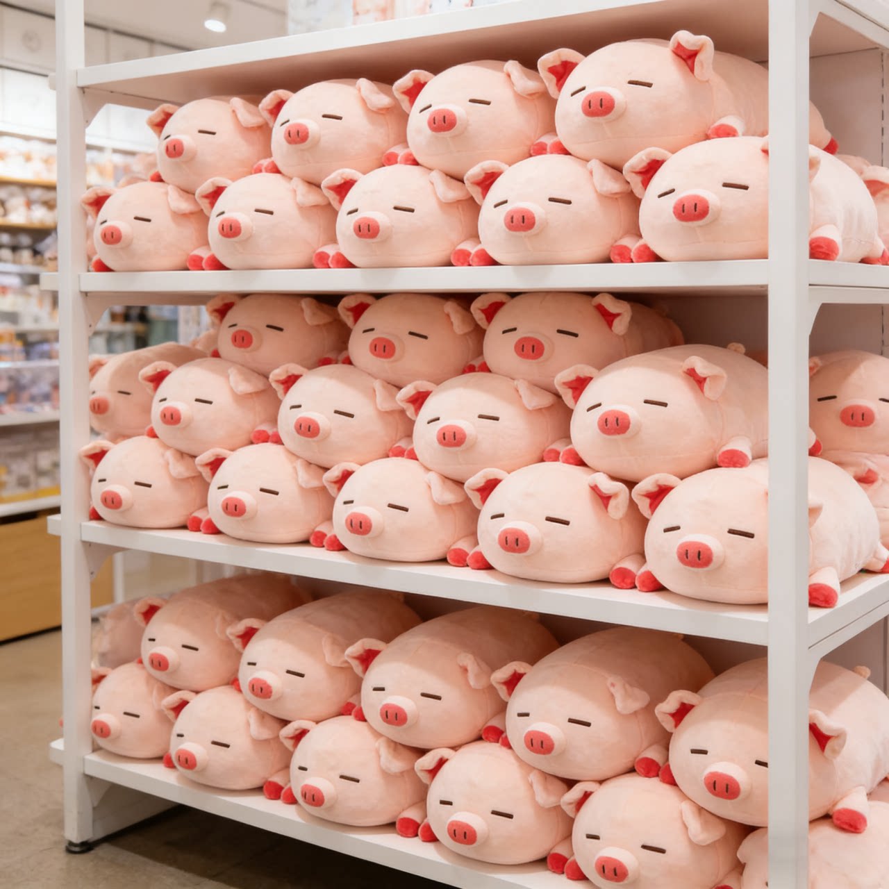 趴猪毛绒玩具玩偶公仔抱枕儿童女生生日礼物