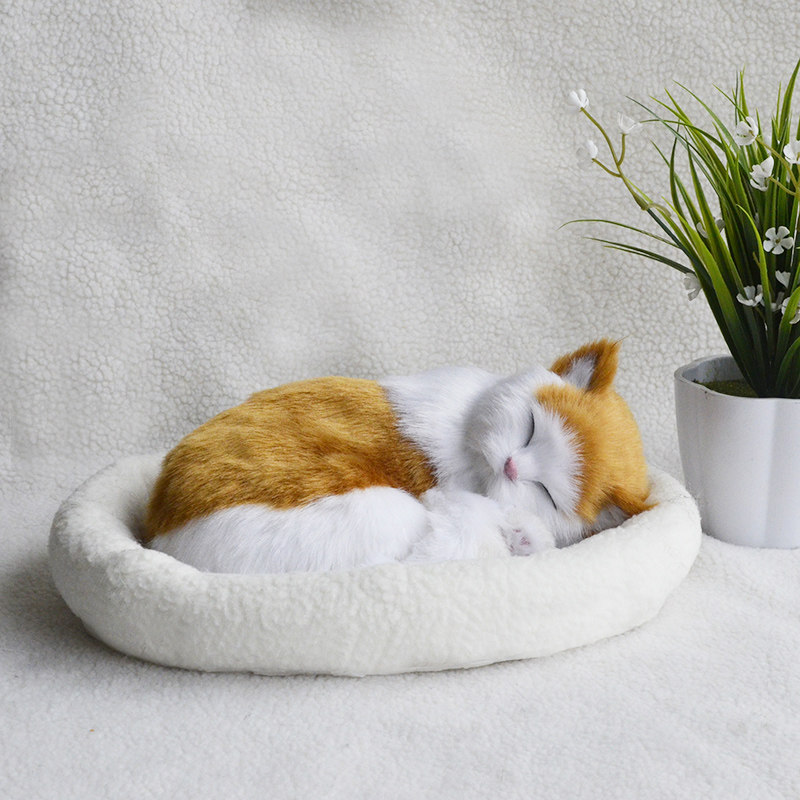 仿真猫咪玩偶布偶会呼吸小猫公仔