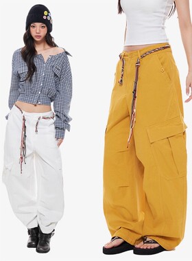 【五百推荐】APEA设计感小众腰带宽松休闲阔腿工装裤