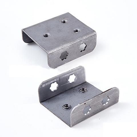 [折扣价】方形钢管连接件方管内插免焊u形卡扣镀锌固定件链接扣件