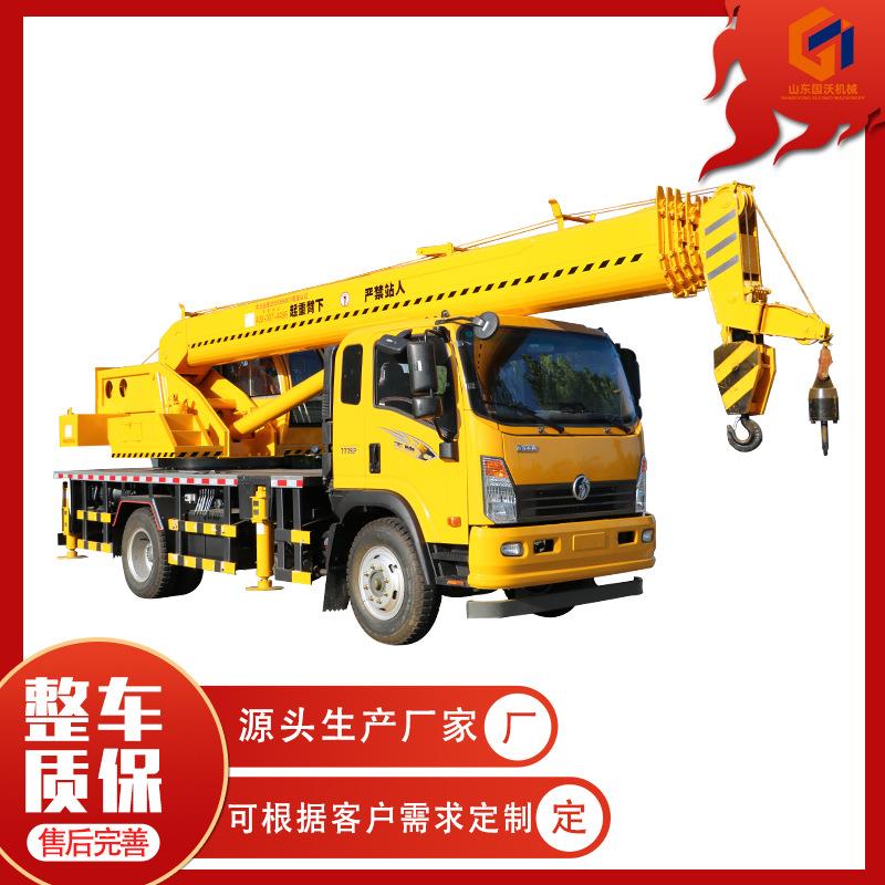 现货双钩双卷扬汽车吊箱体大梁汽车起重机图片12吨16吨吊车