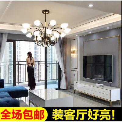客厅吊灯大厅主灯超亮新款后轻奢高级感大气家用餐厅吊灯卧室灯具