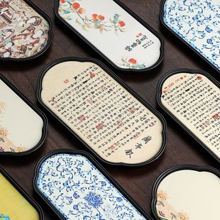 茶具迷你茶托盘中式 吸水茶盘小型功夫古风2024新款 一人壶承干泡台