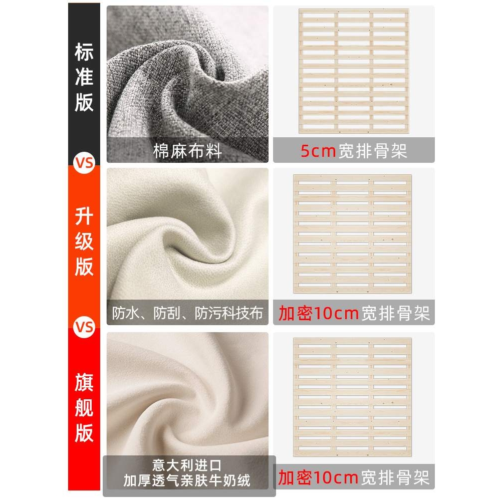 现代简约科技绒布艺床奶油自愈风科技布主卧实木双人北欧轻奢婚床