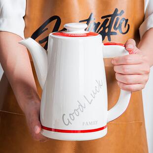 BK9K茶壶耐高温陶瓷大容量1.7升凉水壶陶瓷壶带过滤孔小清