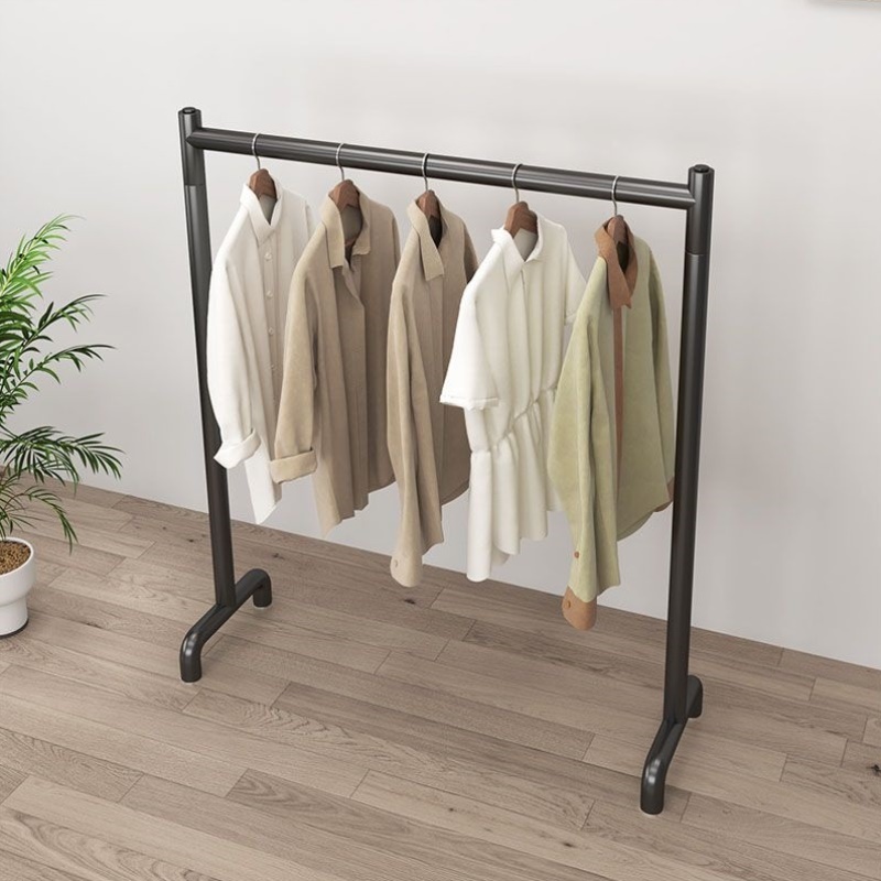 家用落地展示架晾衣架衣服女装立式卧室阳台衣架落地加厚简易衣架