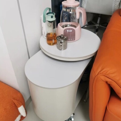 轻奢客厅沙发岩板边几可移动角几小推车高级感奶油风侧边柜茶几桌