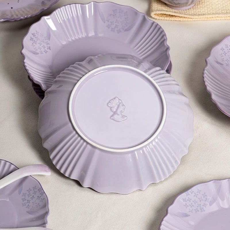 乔迁餐具套装陶瓷高颜值餐具家用碗盘整套盘子全套网红ins碟盘