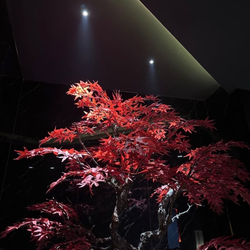 仿真红枫树大型落地商场橱窗酒店绿植假树室内外盆景假树装饰造景