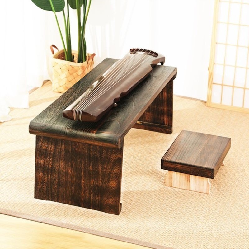 可折叠桐木古琴桌凳禅意共鸣矮琴桌便携式古筝桌中式国学桌书法桌