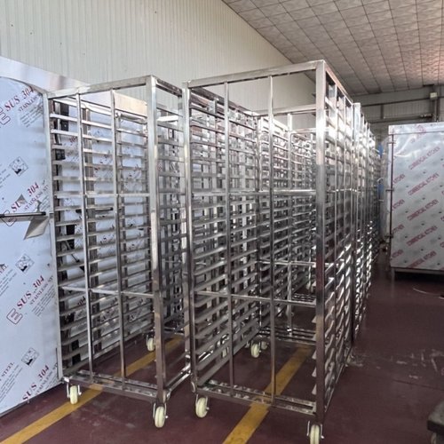 不锈钢周转车推车商用馒头简易多层加热蒸箱带轮定制加厚蒸车移动