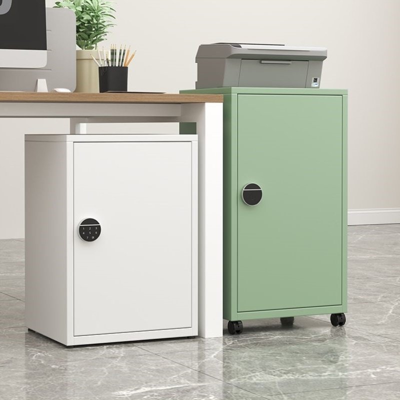 矮柜收纳小柜子书桌移动抽屉指纹资料抽屉式底下电脑桌