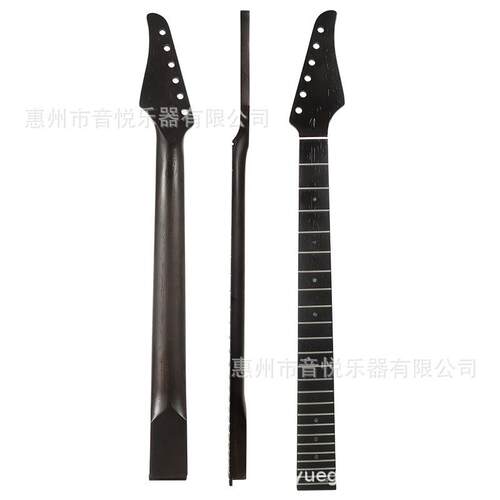 黑色吉他琴颈背中线琴头加拿大枫木封闭式22品吉他琴颈惠阳