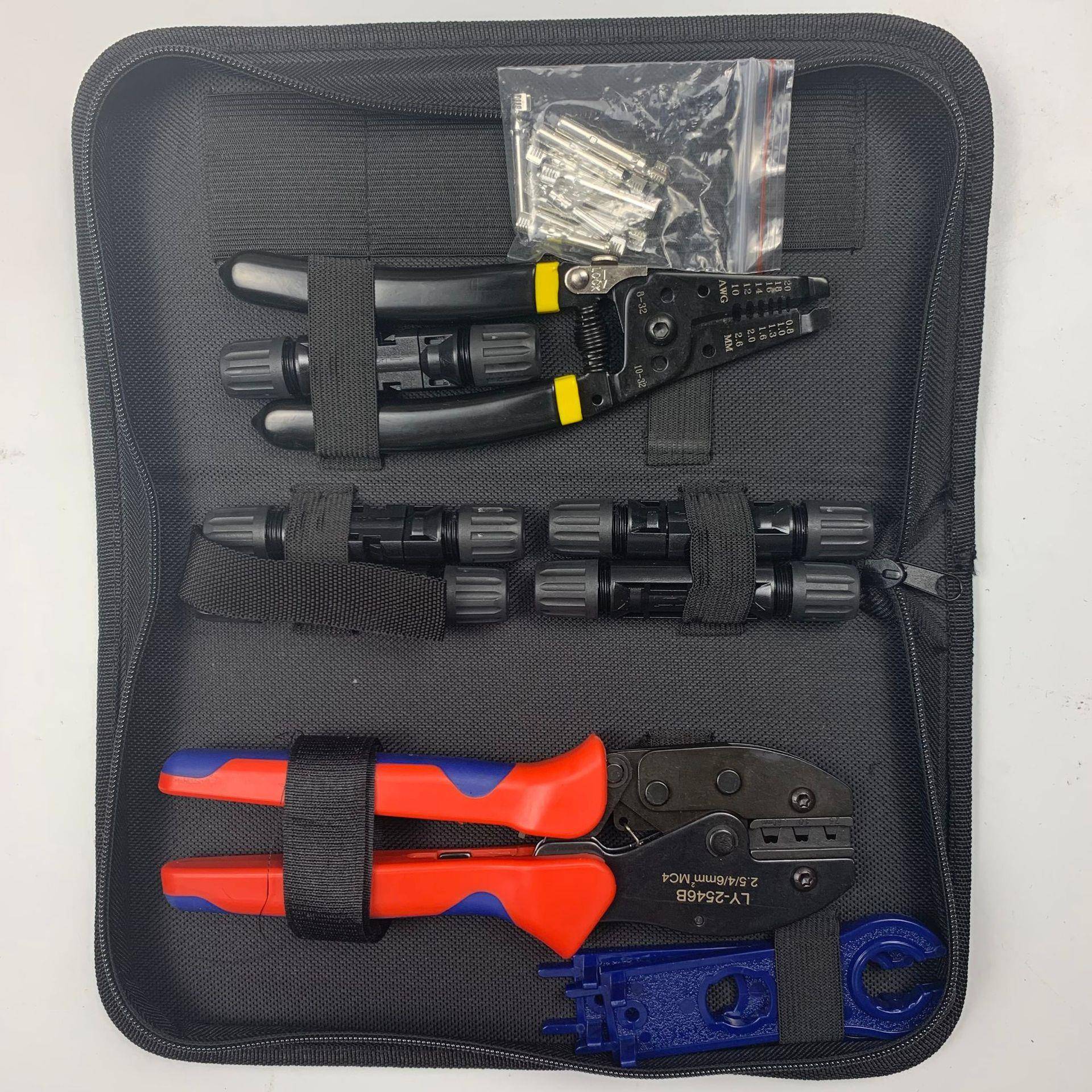 MC4光伏电缆cm4连接器接头LY-2546B夹线端子钳压线钳