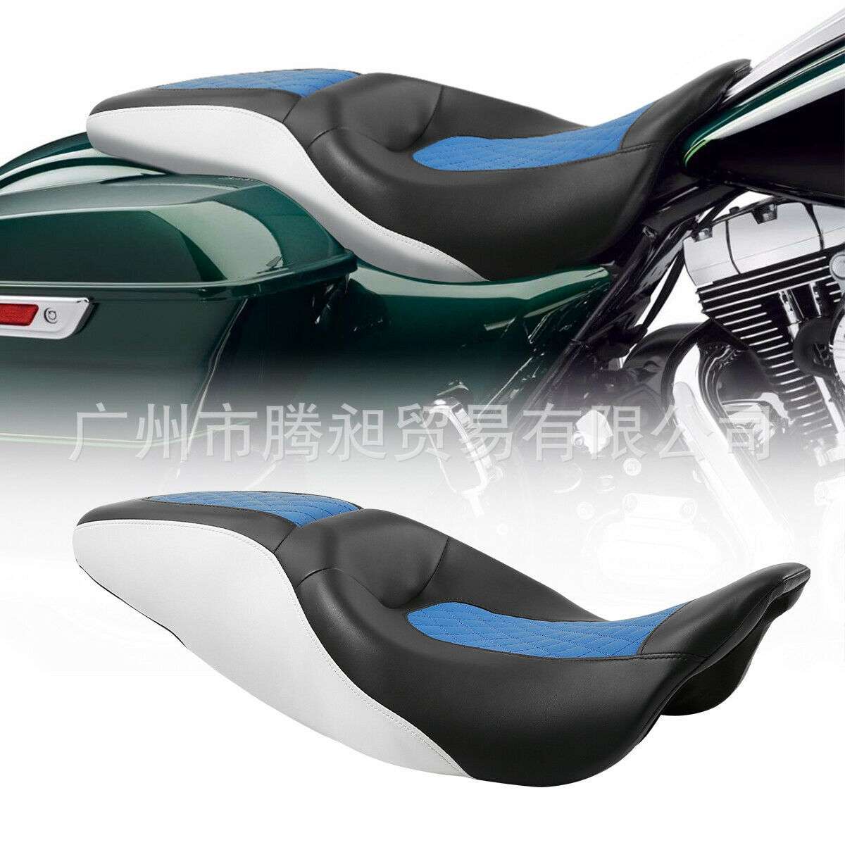 适用于哈雷街道滑翔路王CVO前驾驶员乘客后排座椅2009-2020
