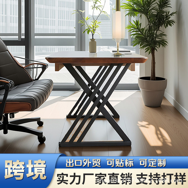 厂家铁艺桌脚桌腿桌子腿岩板桌铁桌架支架实木桌五金桌子极简现代