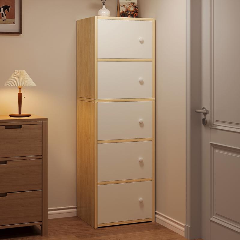 五斗柜收纳柜卧室置物柜窄小立柜储物柜抽屉柜客厅靠墙落地床尾柜