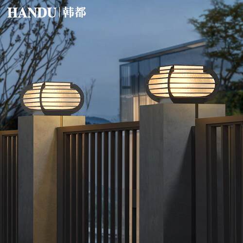 围墙防水灯花太阳能柱头花园柱子别墅草坪门柱头灯户外太阳灯草坪