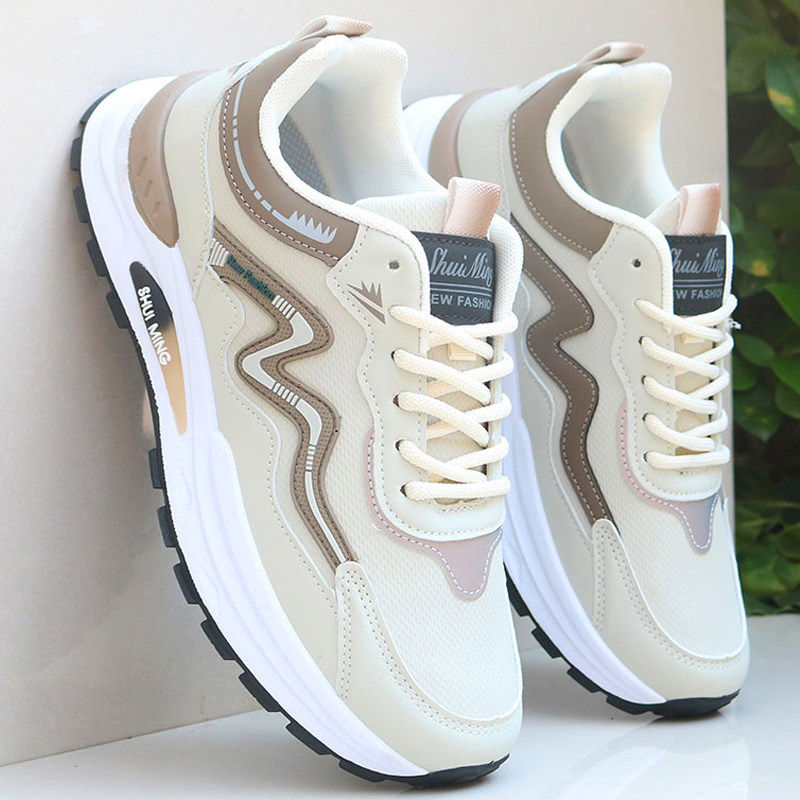 酷森马蜂窝新款男鞋秋冬季皮面防水运动鞋男2026新款跑步旅游鞋子