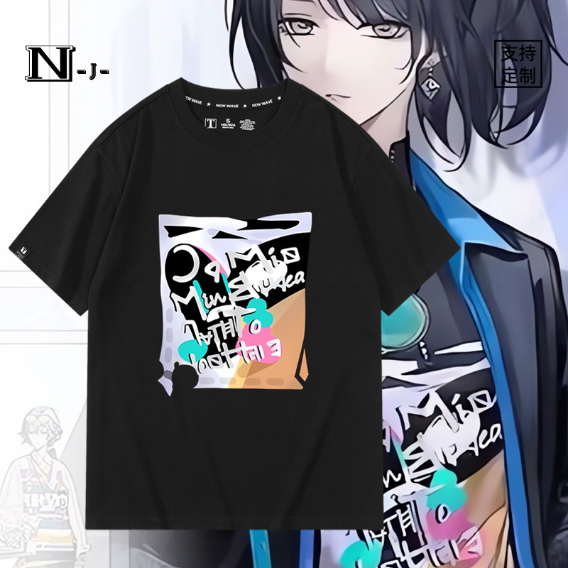 休闲宽松纯棉情侣短袖