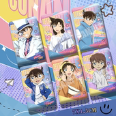 名侦探柯南咖啡coffe系列毛利兰怪盗基德工藤新一周边方形徽章