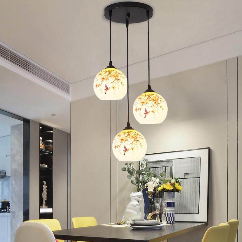 餐厅吊灯现代简约三头餐厅灯创意个性饭厅餐桌卧室吧台玻璃吊灯,家装灯饰光源,餐厅吊灯,淘宝优惠券,粉丝福利购,淘宝优惠卷