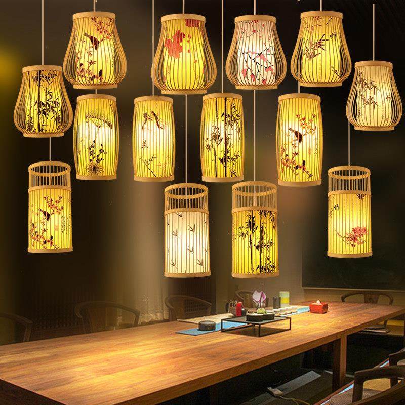 餐厅竹编竹艺吊灯禅意创意个性餐厅火锅店灯笼灯饭店民宿灯笼灯具,家装灯饰光源,餐厅吊灯,淘宝优惠券,粉丝福利购,淘宝优惠卷