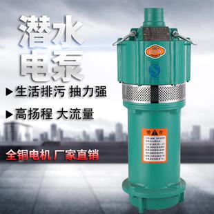 QD多级潜水泵家用220V小水泵高扬程单相抽水机农用灌溉清水泵