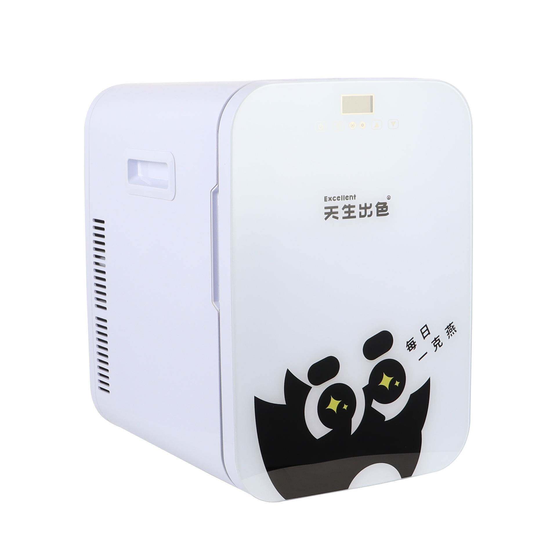 一件20L数控车载冰箱宿舍家用迷你小冰箱玻璃面板车家两用