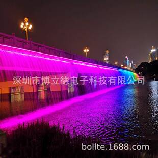 桥梁喷泉流水兰州音乐喷泉彩虹喷泉瀑布大桥七彩水帘安装大型户外