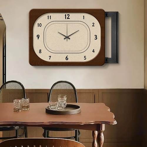 法式复古电表箱装饰画带钟表配电箱弱电箱电闸多媒体盒遮挡挂画