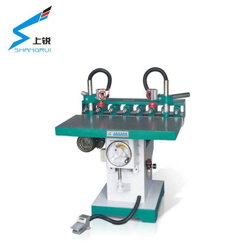 上锐三合一孔气动钻孔机水平垂直对钻机气动卧式可调木工钻床
