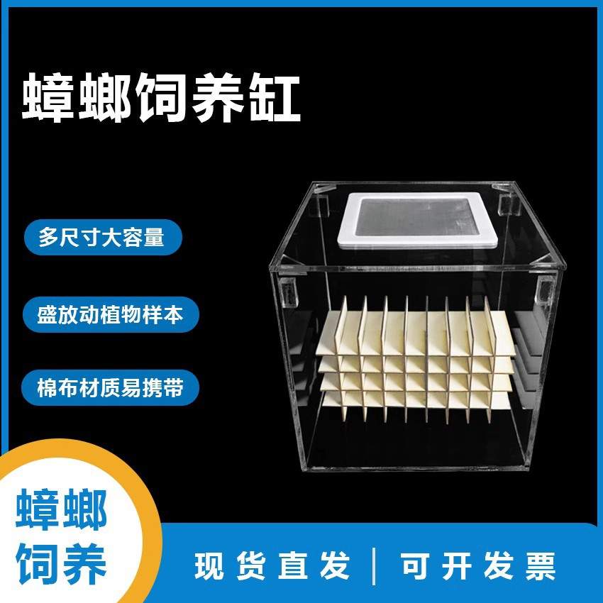 蟑螂饲养缸 昆虫蟑螂饲养箱 疾控实验室 有机玻璃斐蟑 蜚蠊饲养箱