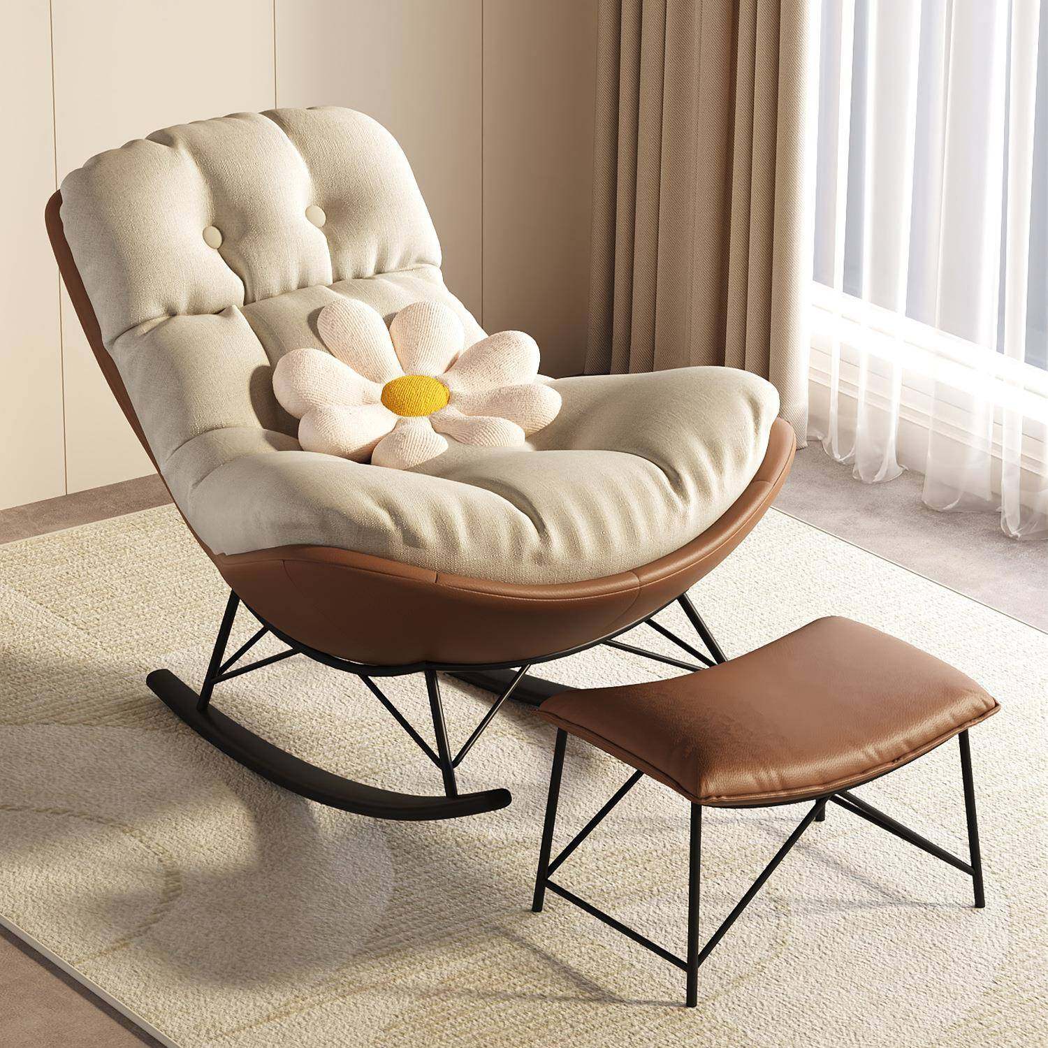 懒人沙发可躺可睡单人摇椅躺椅成人可睡觉阳台客厅家用休闲沙发椅,鲜花速递/花卉仿真/绿植园艺,割草机/草坪机,淘宝优惠券,粉丝福利购,淘宝优惠卷