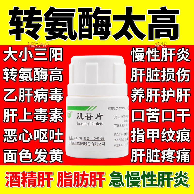 转氨酶高吃什么药急慢性肝炎脂肪肝酒精肝肌苷片辅助治乙肝病毒肝