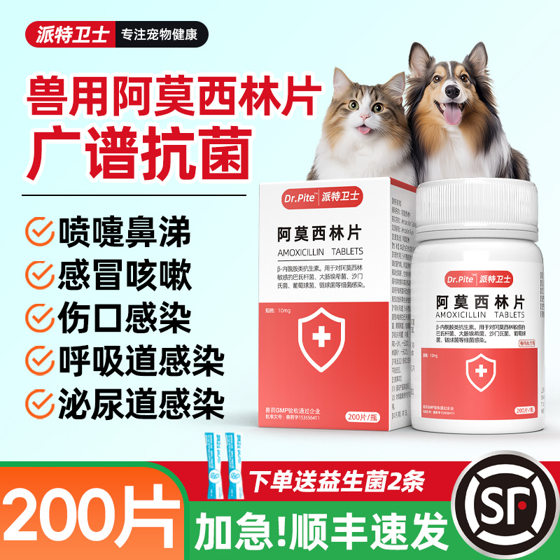 宠物阿莫西林猫咪狗狗广谱抗菌药
