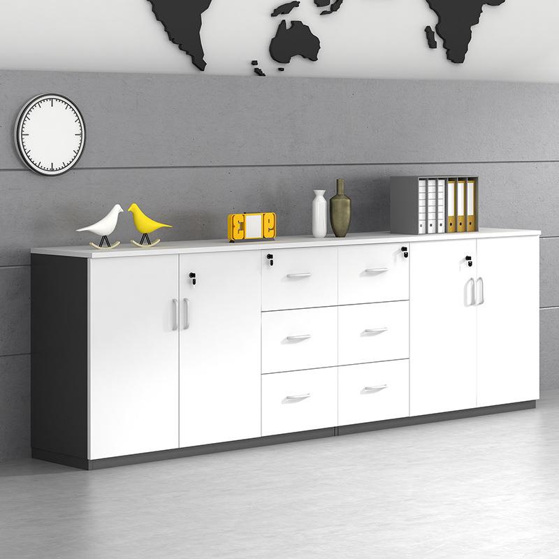 办公矮柜文件柜带锁木质储物柜办公室柜子资料柜收纳柜茶水柜