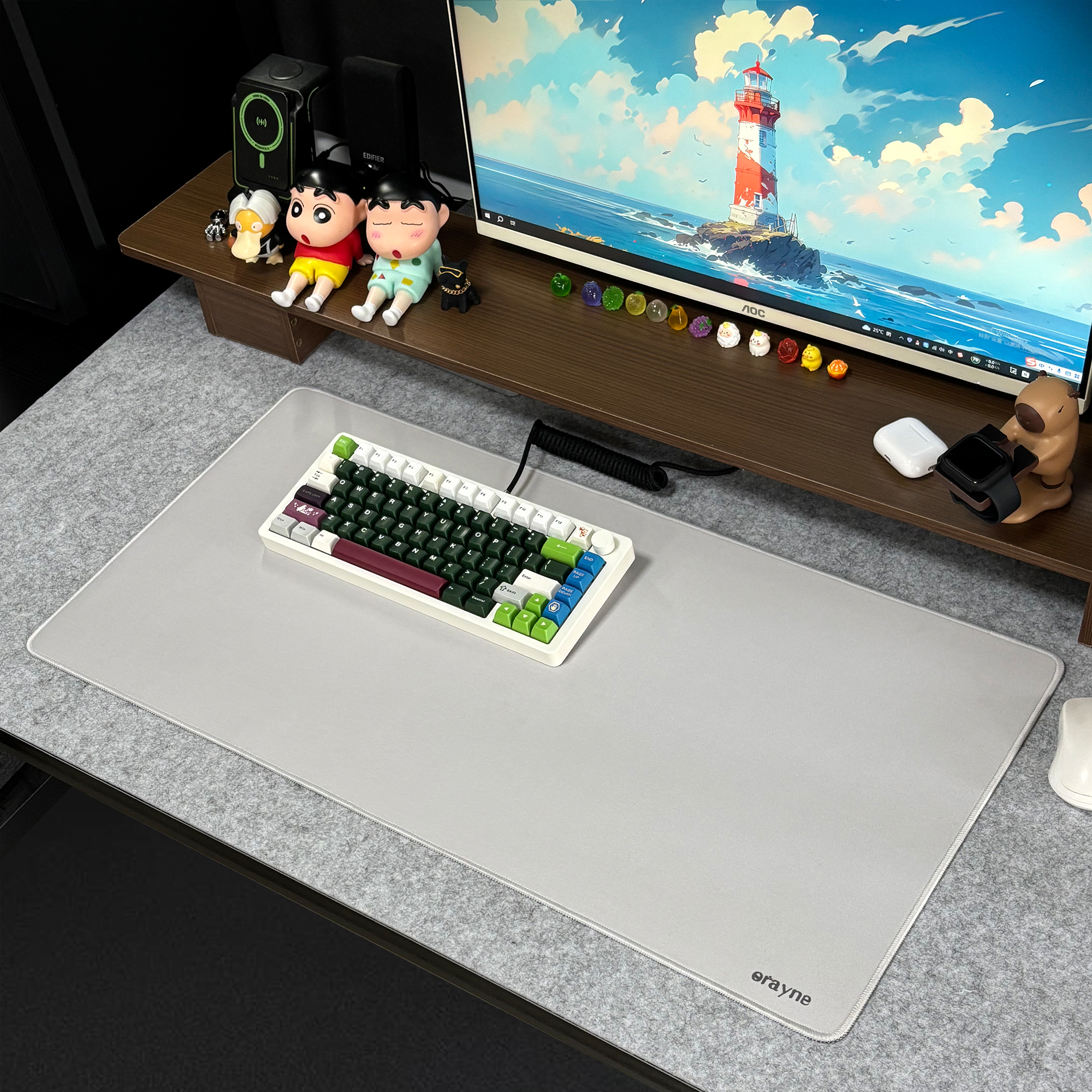 Orayne鼠标垫电脑办公电竞fps顺滑纯色竞技游戏专用超大号桌面垫