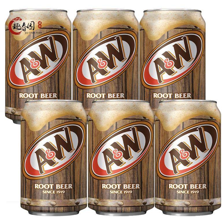 美国进口乐啤露进口碳酸饮料树根啤酒AW ROOT BEER 根汁汽水